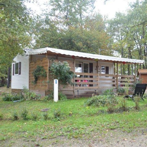 Mobilheim 4 Personen - 35 Résidence Les Roses 28m2 Überdachte Terrasse + Fernseher + Sommerküche 1/4 Pers.