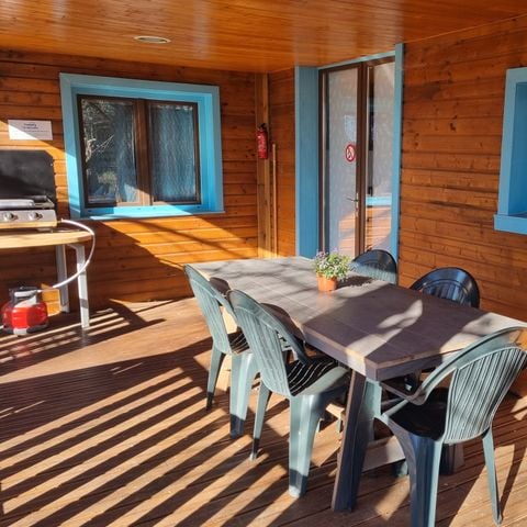 Chalet 5 personen - 14 Chalet IRIS 45m² met Televisie + Afwasmachine + Overdekt terras 1/5 pers