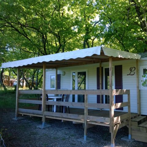 Mobilheim 4 Personen - 73 Résidence la corbeille d'argent Überdachte Terrasse, Klimaanlage + Geschirrspüler 1/4 Pers.