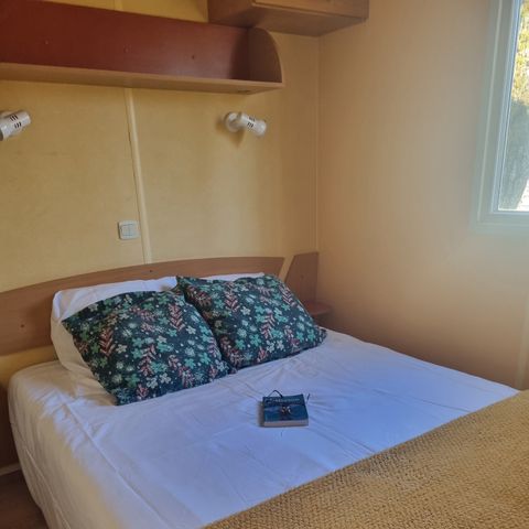 MOBILHOME 6 personnes - 07 Résidence La Garenne, 32m2, 3chambres, clim + Terrasse Couverte + télévision + Lave-vaisselle 1/6 pers
