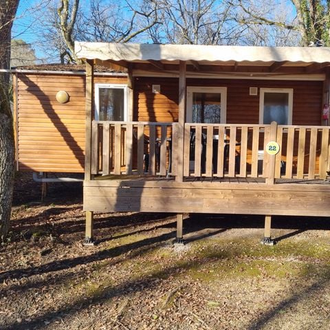 Stacaravan 4 personen - 22 Résidence les tournesols + Overdekt terras +Televisie 1/4 pers