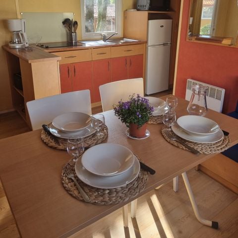 Mobilheim 4 Personen - 22 Résidence les tournesols + Überdachte Terrasse +Fernsehen 1/4 Pers.