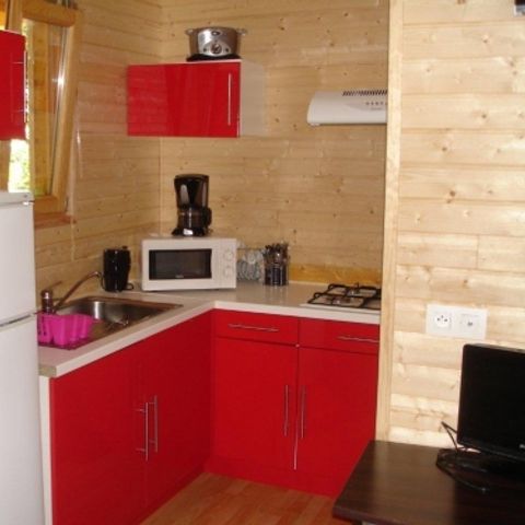 Chalet 5 Personen - 31 Chalet Soleil couchant 35m² + Geschirrspüler + Überdachte Terrasse + Fernseher 1/5 Pers.