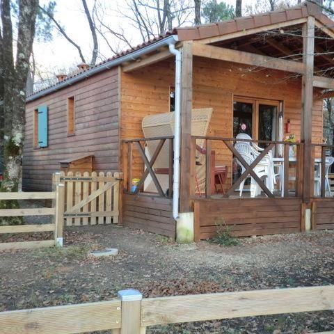 Chalet 5 Personen - 31 Chalet Soleil couchant 35m² + Geschirrspüler + Überdachte Terrasse + Fernseher 1/5 Pers.