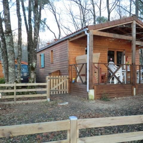 CHALET 5 persone - 31 Chalet Soleil couchant 35m² + lavastoviglie + terrazza coperta + TV 1/5 pers