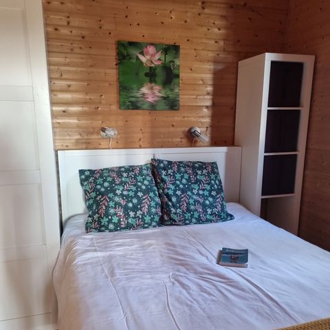 CHALET 5 persone - 31 Chalet Soleil couchant 35m² + lavastoviglie + terrazza coperta + TV 1/5 pers