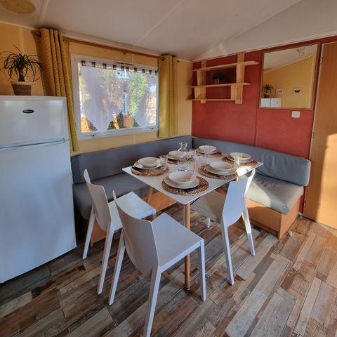 Mobile home 6 persons - 58 Résidence Châtaigne 32m2 3 bdrms + dishwasher + TV + reversible air conditioning 1/6 pers