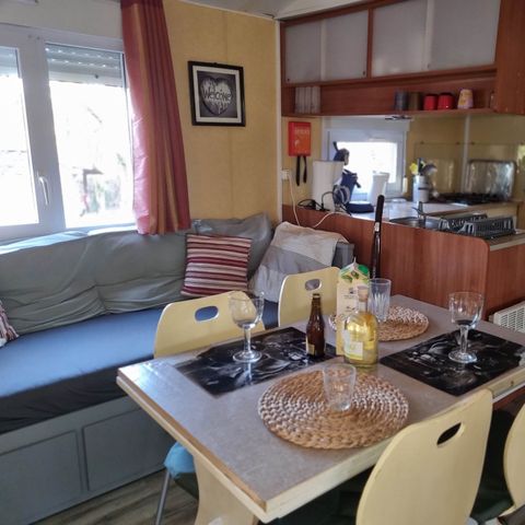 MOBILHOME 6 personnes -  63 Résid de la FORÊT Terrasse couverte, lave vaisselle + climatisation + Télévision 1/6 pers