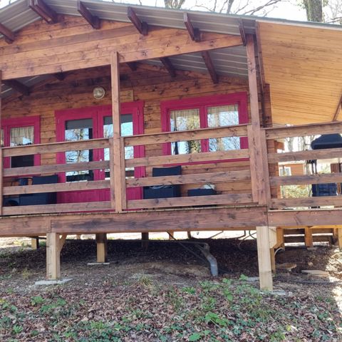Chalet 2 persons - 72 La Cabane En tête à tête 35M2 2 Pers Master suite + Covered terrace + TV 2 pers