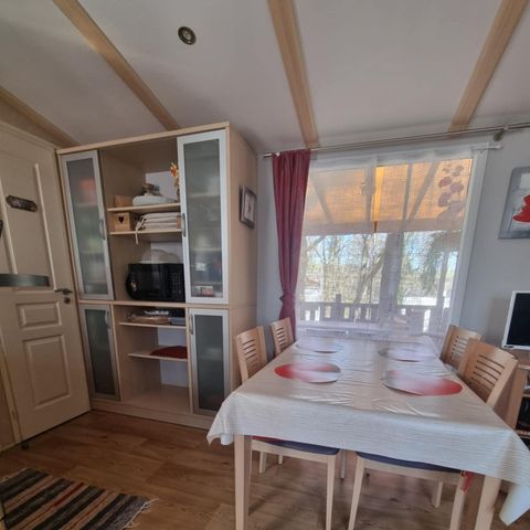Mobilheim 4 Personen - 62 Résidence la cordylineÜberdachte Terrasse, Klimaanlage + Geschirrspüler 1/4 Pers.