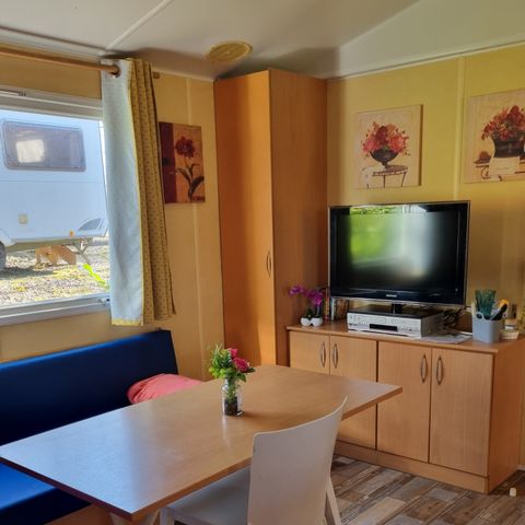 Mobilheim 4 Personen - 76 Résidence Les Pétunias + Überdachte Terrasse +Fernsehen 1/4 Pers.