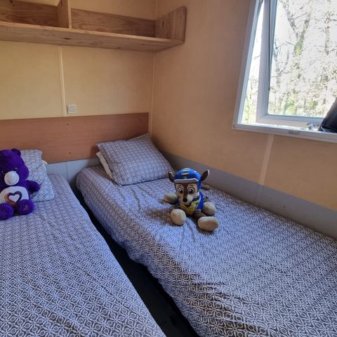 Mobilheim 6 Personen - 37 Résidence les vignes 32m2, Klimaanlage + Fernseher + Geschirrspüler + Überdachte Terrasse 1/6 Pers.