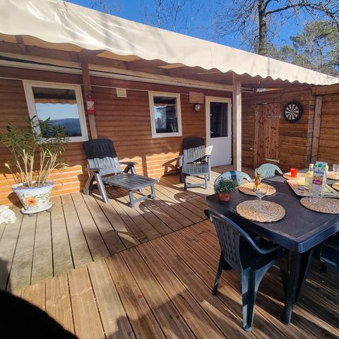 Mobilheim 6 Personen - 37 Résidence les vignes 32m2, Klimaanlage + Fernseher + Geschirrspüler + Überdachte Terrasse 1/6 Pers.