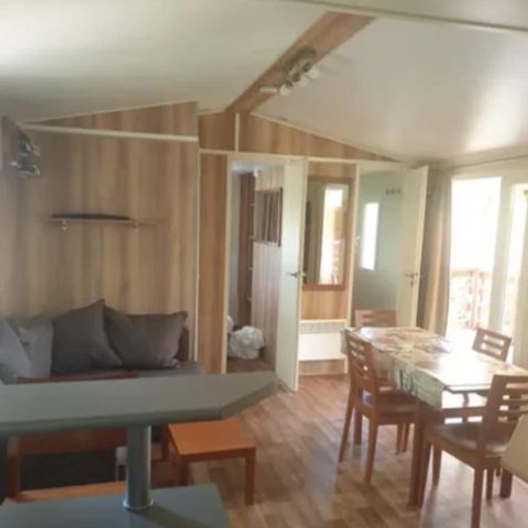 Stacaravan 4 personen - 05 Résidence le framboisier 32M2, Overdekt terras, Televisie + vaatwasser 1/4 pers.