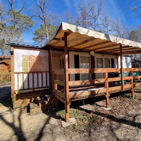 Mobilheim 4 Personen - 17 Residenz Le mille-feuilles + Überdachte Terrasse +Fernsehen 1/4 Pers.