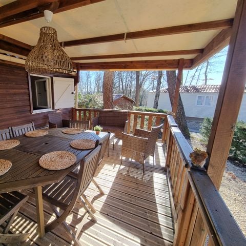 MOBILHOME 4 personnes - 29 Résidence Quiètude 35 m2, Terrasse couverte, Lave-vaisselle + Télévision
