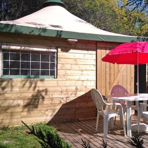 Tente en toile et en bois 5 personnes - Tente Lodge Meublée 2 chambres 5 P