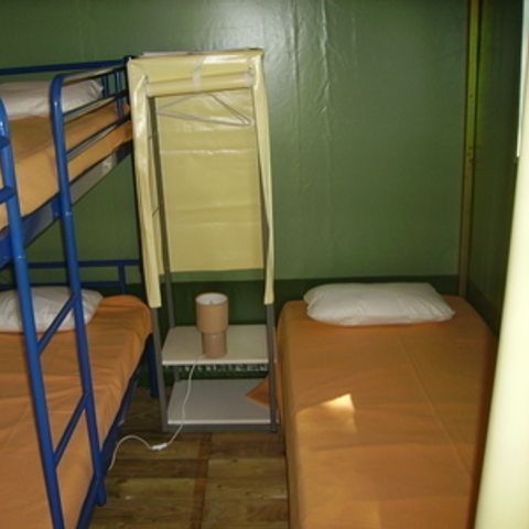 Tente en toile et en bois 5 personnes - Tente Lodge Meublée 2 chambres 5 P