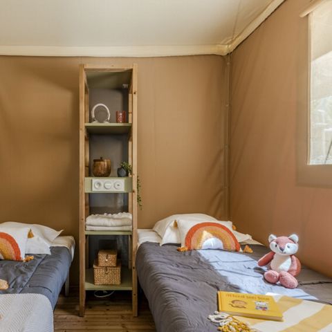 TENT 6 people - Tent Lodge Cristal 6 p 3 Ch 1 Sdb *** (only in French)