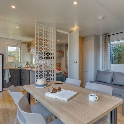 Stacaravan 6 personen - Huisje Emeraude 4/6 p 2 Ch 1 Sdb ***