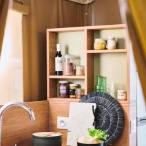 TENTE TOILE ET BOIS 4 personnes - Tente Lodge Cristal 3 pièces 4 personnes***