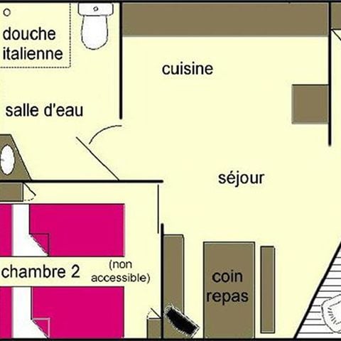 Chalet 4 persons - PMR 2 bedrooms 28m²