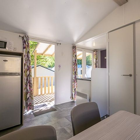Mobilheim 4 Personen - Comfort | 2 Schlafz. | 4 Pers. | Erhöhte Terrasse