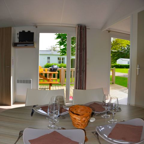 Mobilheim 4 personen - Komfort - Große überdachte Terrasse