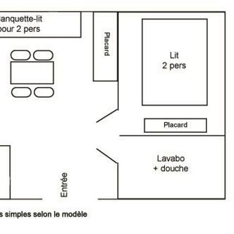 BUNGALOW 4 personnes - Confort - Grande terrasse couverte