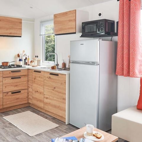 Mobilheim 4 personen - Komfort Plus 2 CH - Halbüberdachte Terrasse