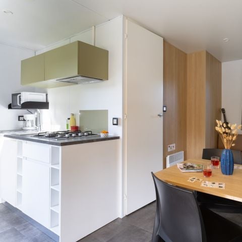 Mobilheim 4 personen - MH Confort - BET 160 - 2 Zi - große halbüberdachte Terrasse