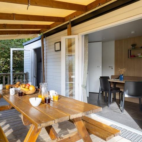 Mobilhome 6 personas - Confort Plus - 3 habitaciones - gran terraza semicubierta