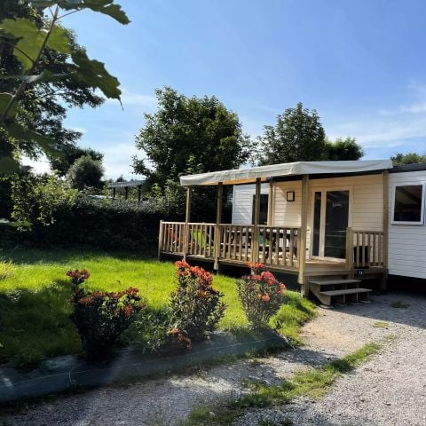 Stacaravan 6 personen - Confort Plus - 3 slaapkamers - groot halfoverdekt terras 6 pers.