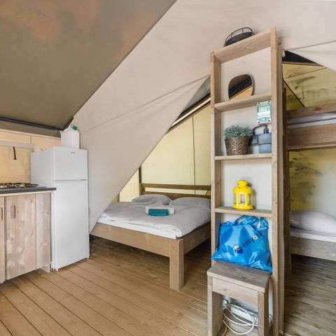 TENTE TOILE ET BOIS 5 personnes - Lanterna - Tente Safari Confort + climatisation