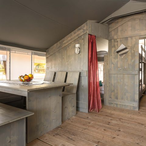 TENTE TOILE ET BOIS 5 personnes - Lanterna - Tente safari de luxe (6P)