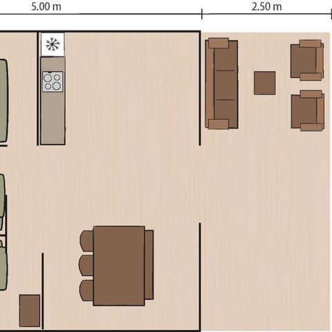 TENTE TOILE ET BOIS 5 personnes - Lanterna - Tente safari de luxe (6P)