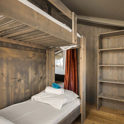 TENTE TOILE ET BOIS 5 personnes - Lanterna - Tente safari de luxe (6P)
