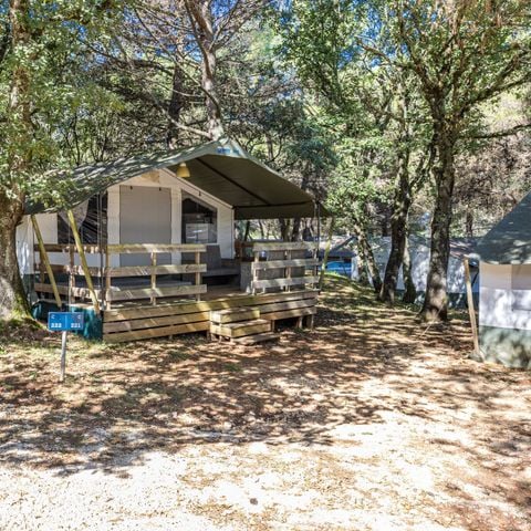 TENTE TOILE ET BOIS 5 personnes - Lanterna - Tente safari de luxe (6P)