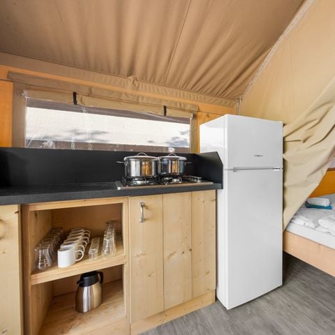 TENTE TOILE ET BOIS 5 personnes - Lanterna - Tente Safari Lodge + air conditionné (5P)