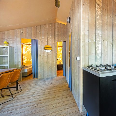 TENTE TOILE ET BOIS 5 personnes - Lanterna - Tente Safari Lodge + air conditionné (6P)