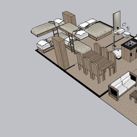 Safaritent 5 personen - Safaritent Sorella + sanitair + airco (6P)