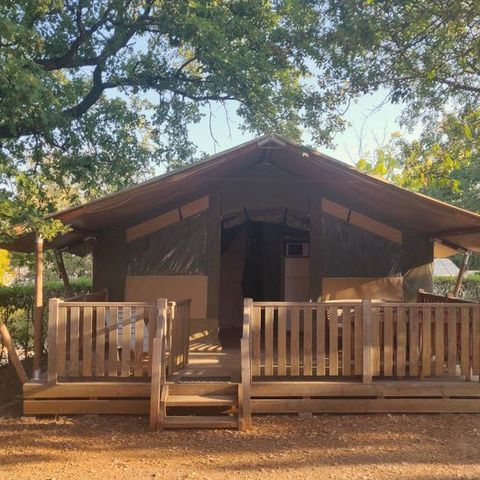 TENTE TOILE ET BOIS 5 personnes - Lanterna - Tente Safari Relax