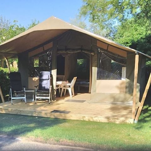 Canvas and wooden tent 5 persons - Safari tent Harmony