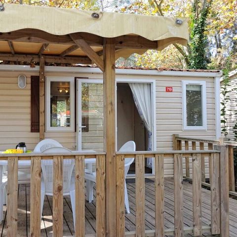 MOBILHOME 4 personas - Mobil-home | Confort | 2 Dormitorios | 4 Pers. | Terraza elevada | Aire acondicionado.