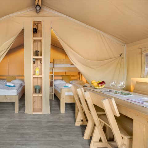 TIENDA DE LONA Y MADERA 5 personas - Lanterna - Tienda Safari Lodge (5P)