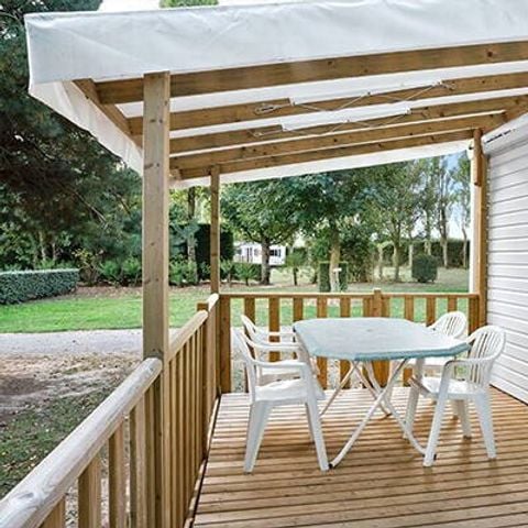Mobilheim 4 Personen - Mobilheim | Comfort | 2 Zi. | 4 Pers. | Erhöhte Terrasse | 2 Bäder | Klim.