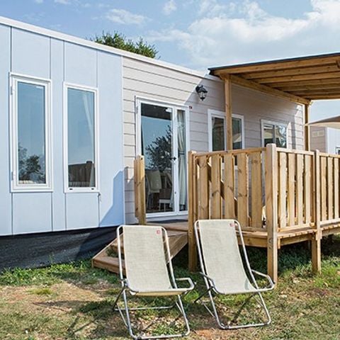 MOBILHOME 6 personas - Comfort XL | 2 Dormitorios | 4/6 Pers. | Terraza elevada | Aire acondicionado