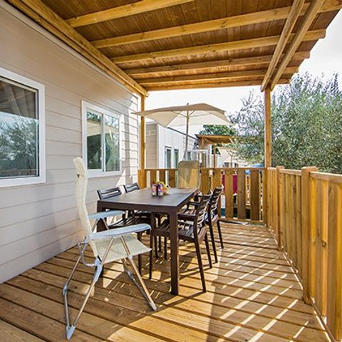 MOBILHOME 6 personas - Comfort XL | 2 Dormitorios | 4/6 Pers. | Terraza elevada | Aire acondicionado
