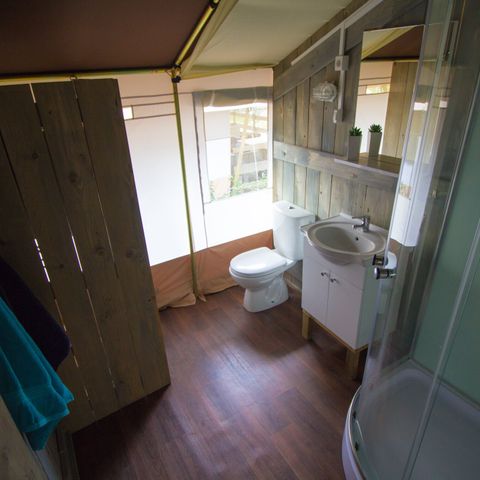 TENTE TOILE ET BOIS 4 personnes - Bijela Uvala - Tente safari + sanitaires
