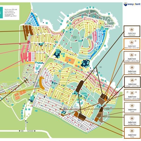 TENDA IN TELA E LEGNO 4 persone - Bijela Uvala - Tenda Safari Lodge + aria condizionata (6P)